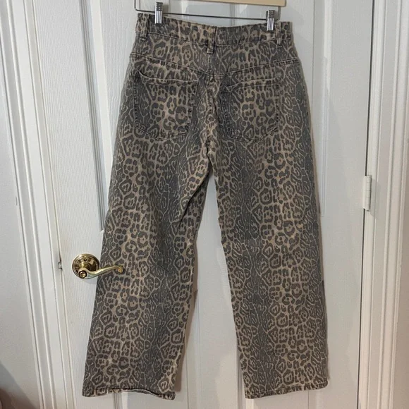 Leopard Print Jeans disclosure wide leg 5/27 - Picture 3 of 3